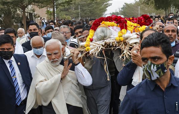 Heeraben Modi Cremated In Gandhinagar, PM Performs Last Rites