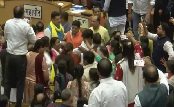 Punches, Kicks In AAP vs BJP Brawl Over 1 Vote At Delhi Civic Body